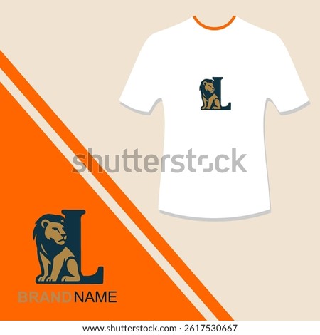 A powerful logo combining the letter "L" and a lion symbol, designed for versatile branding, perfect for merchandise like t-shirts. Created using vector software for high-quality results.