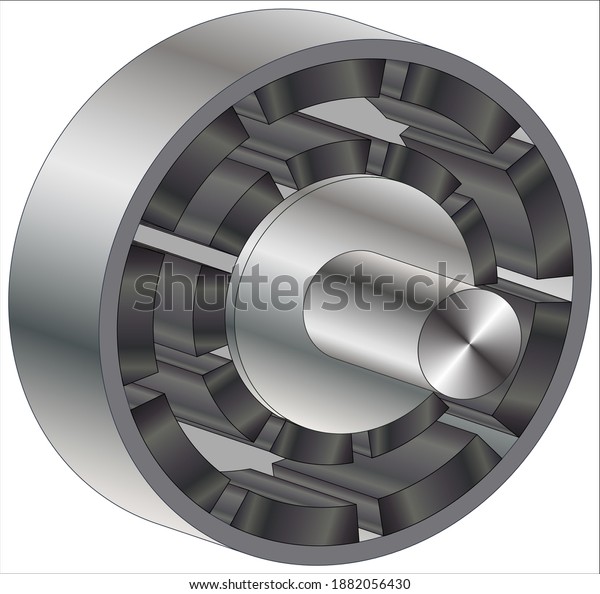 Powerful Neodymium Magnet Coupling Assemblies Stock Vector (Royalty ...