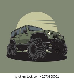 A powerful Off-road car 4x4, safari, expedition off-roader.