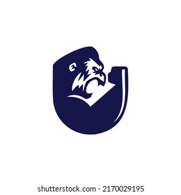 Poderoso icono panda vectores estilo de diseño de logo arte joven aislado  