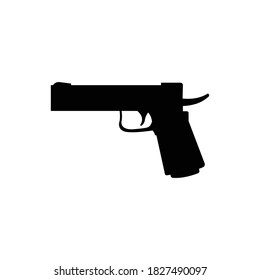 pistola potente, pistola, pistola, ilustración vectorial