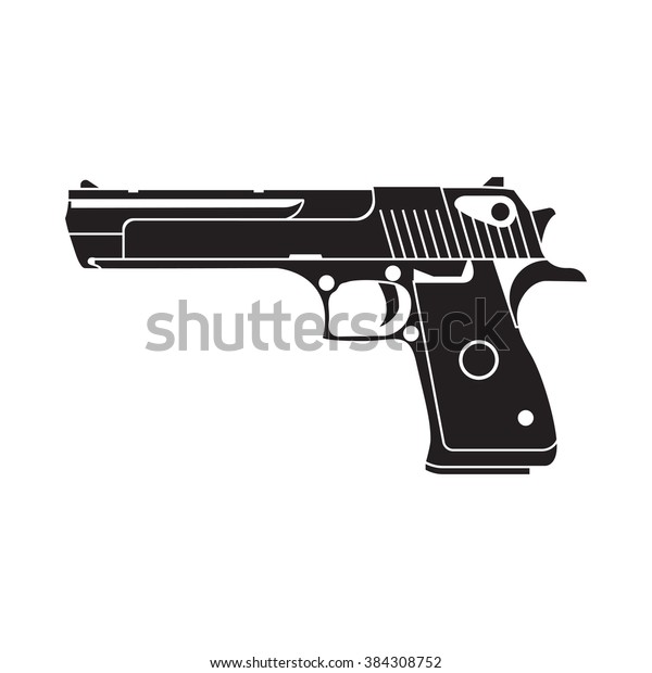 強力なピストル 銃 拳銃 ベクターイラスト 編集が簡単 のベクター画像素材 ロイヤリティフリー