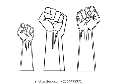 Powerful Raised Fist Revolution Signs for Graphic Design Projects, raised fist, power symbol, revolution sign, protest icon, solidarity gesture, activism symbol, social justice, strength symbol, unity