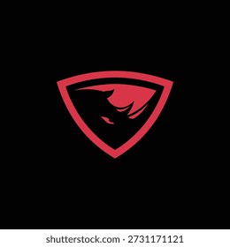 Potente diseño del logotipo de Rhino Shield: símbolo emblemático de fuerza y protección