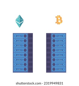 Powerful Servers Dedicated To The Operation And Maintenance Of Ethereum And Bitcoin Networks. They Handle Transactions
