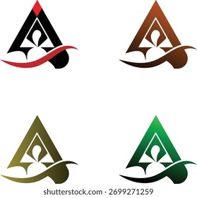 Um conjunto poderoso de quatro logotipos de triângulo estilizados, cada um com um sotaque de lágrima central e um som arrebatador que adiciona movimento e energia.