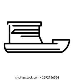 Powerful ship icon. Outline powerful ship vector icon for web design isolated on white background