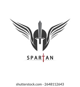 Powerful Spartan Icon Vector for Military Helmet Logo and Ancient Hero Design