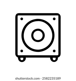 Powerful speaker icon representing hip hop sound systems and bass