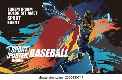 Powerful sportman poster series design with comic style.