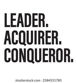 Powerful statement design with a clean and sharp text layout.