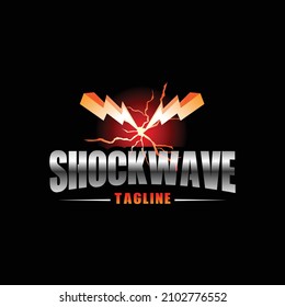 Vorlage für das Design des Logos mit starkem Storm-Blitz
