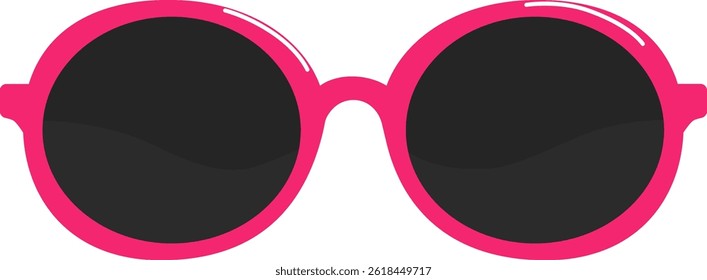 Powerful sunglasses. Vector illustration. Accessory for vision and sun protection, isolated on white background.