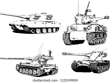 Tank Vector Isolated Illustration Military Machine Stock Vector ...