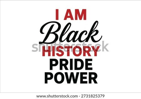 Powerful text art promoting black pride, history, power, and affirming black identity.