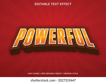 powerful text effect editable template with abstract style use for business logo and brand