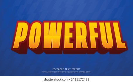 powerful text effect template editable design for business logo and brand