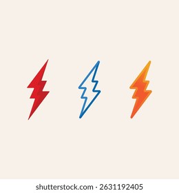 Powerful Thunderbolt Icon Logo with Electric Vibes and Neon Glow for Energy Company Branding

