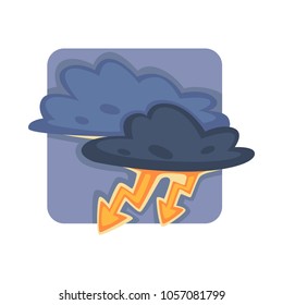 Tormenta eléctrica poderosa que puede quemar y propagar fuego