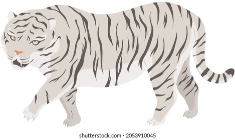 Un tigre poderoso. Ilustración del vector