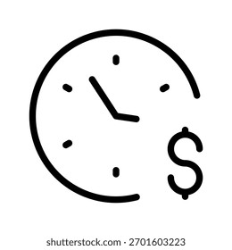 Potente conjunto de iconos de Time is Money, símbolos modernos de finanzas y productividad que muestran el valor del tiempo, la eficiencia de costos y la planificación empresarial inteligente
