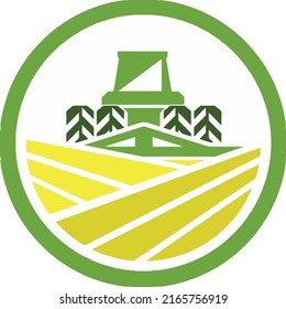 Powerful Tractor Logo Farm Minimalist Agro Stock Vector (Royalty Free ...