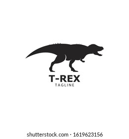 Powerful T-REX logo, jurassic period concept icon illustration design 