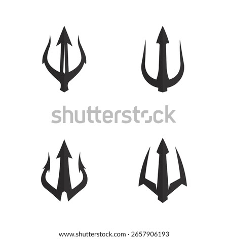 Powerful Trident Weapon Logo Design for Security Agencies and Protection Services