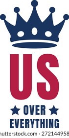 A powerful T-shirt design featuring the phrase “Us Over Everything,” symbolizing loyalty, trust, and emotional priority. Designed for couples who value commitment and wear their bond with confidence.