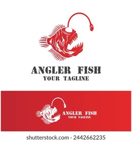 Powerful and unique Angler Fish Logo Vector