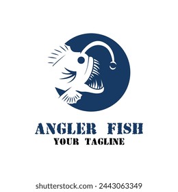 Powerful and unique Angler Fish Logo Vector