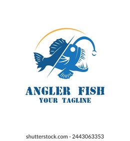 Powerful and unique Angler Fish Logo Vector