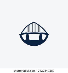 A powerful and unique bridge builder logo design.