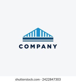 A powerful and unique bridge builder logo design.
