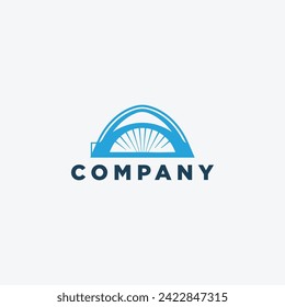 A powerful and unique bridge builder logo design.