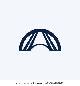 A powerful and unique bridge builder logo design.