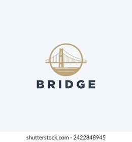 A powerful and unique bridge builder logo design.