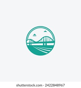 A powerful and unique bridge builder logo design.