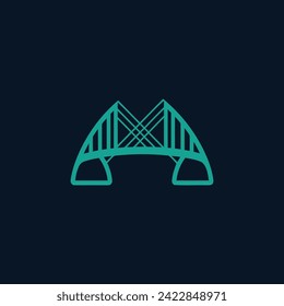 A powerful and unique bridge builder logo design.