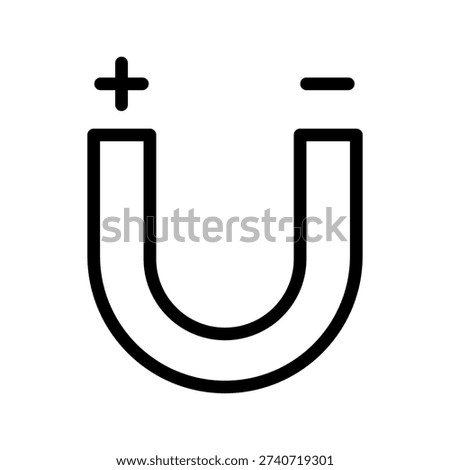 Powerful U-shaped Magnet Icon Library: Professional Magnetic Force and Physics Symbols