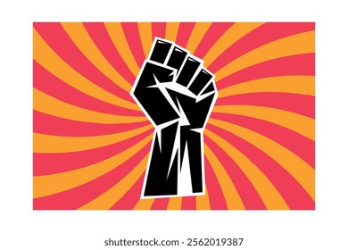 Powerful Vector Illustrations for Advocates of Freedom, human fist, protest art, rebel spirit, freedom fight, hand gesture, activism symbol, equality rights, empowerment message, struggle hands