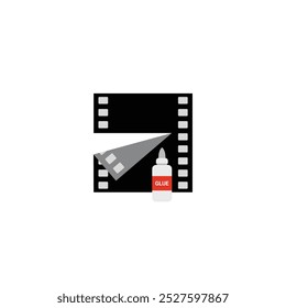 Powerful Video Joiner icon.  join video icon design isolated on white background. Vector illustration