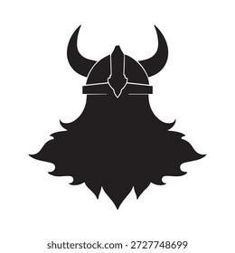 Poderoso logotipo de guerrero vikingo que representa la fuerza