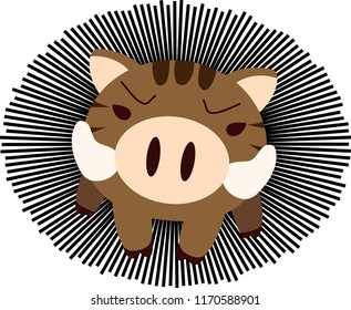 Powerful Wild boar to assault