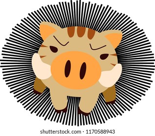 Powerful Wild boar to assault