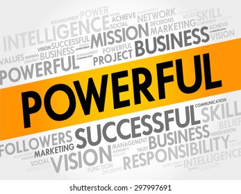 POWERFUL word cloud, business concept