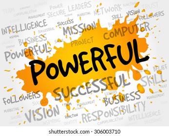 POWERFUL word cloud, business concept