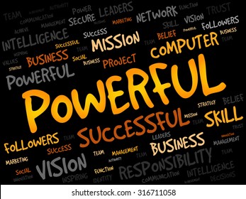 POWERFUL word cloud, business concept