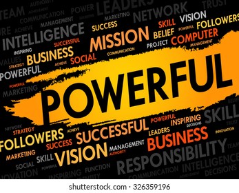 POWERFUL word cloud, business concept