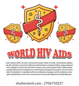 Powerful World AIDS Day Vector: Raising Awareness with Bold Red Ribbon Art